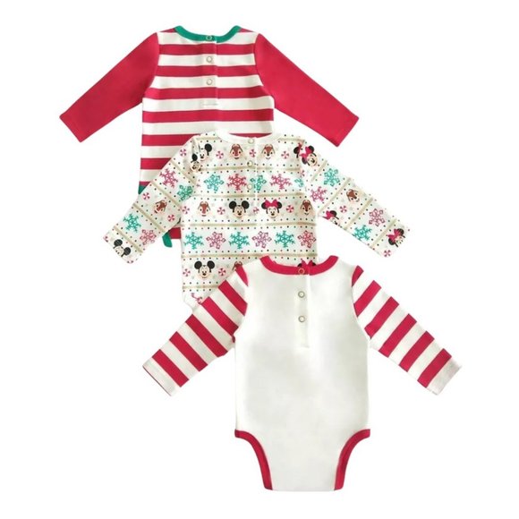 Disney Store Mickey Mouse and Friends Holiday Bodysuit Set for Baby 0-3M - Picture 2 of 6